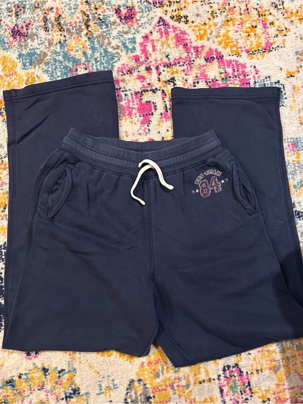 Basic Editions Navy Jogger Sweatpants with Drawstring